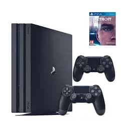 Консоль Sony PlayStation 4 PRO 1TB CUH 72 Black обслугована + 2 Геймпада бездротових DualShock 4 + Detroit: Become Human + гарантія б/в