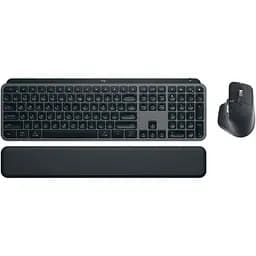 Комплект клавіатура і миша Logitech MX Keys S Plus Palmrest Wireless UA Graphite (920-011614) [94354]