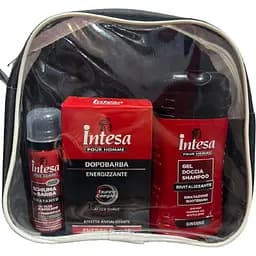 Подарочный набор Intesa №4 Шампунь-гель для душа 250 мл + Лосьон после бритья 100 мл + Пена для бритья 50 мл в косметичке