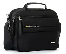 Чоловіча сумка тканинна Lanpad чорна (LAN4119 black)