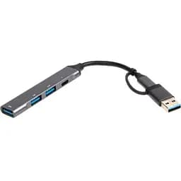 Концентратор Maxxter USB-C + USB-A to 1xUSB 3.0 + 2xUSB 2.0 + 1xUSB-C (HU3C-4P1CN-01) - мініатюра 2