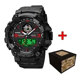 Часы наручные Patriot 001RDSSO ССО Чорные с красным + Коробка