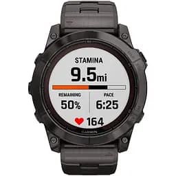 Смарт-годинник Garmin Fenix 7X Pro Sapphire Solar Edition Carbon Gray DLC Titanium with Vented Titanium Bracelet 010-02778-30 [90549] - мініатюра 3