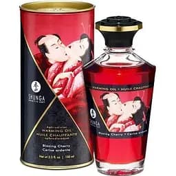 Разогревающее масло Shunga Aphrodisiac Warming Oil - Blazing Cherry (100 мл)