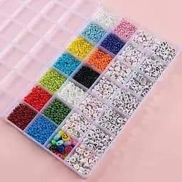 Набір бісеру 610-35 D, ножиці, волосінь, в боксі (6969975403763)