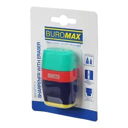 Ластик с чинкой, 2 отверстия, пластиковый корпус, с контейнером, BM.4771-1