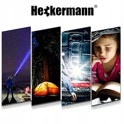 Потужний тактичний ліхтарик Heckermann 1690 Led Zoom USB 5000mAH 2500lm - мініатюра 8