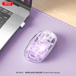 Комп'ютерна миша XO M12 Bluetooth wireless transparent Purple teh0022040 - мініатюра 3