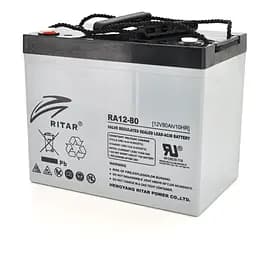 Акумуляторна батарея AGM RITAR RA12-80, Gray Case, 12V 80.0Ah ( 350 x 167 x 182 ) Q1