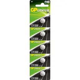 Батарейка Gp CR 1220 Lithium 3.0V x 1 (відривається) (CR1220-7U5 / 4891199001345)