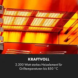 Високотемпературний гриль Klarstein Hannibal 2200 Вт (10034803) - мініатюра 9