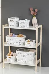 Кошик Idea Home Pyramid без кришки 5 л 24x17.5x16 см білий (00612 White) - мініатюра 4