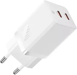 Мережевий зарядний пристрій Baseus GaN5 Pro Fast Charger 2Type-C 40W CCGP180102 White