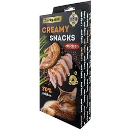 Лакомства для кошек Lucky Star Пюре из мяса курицы 60 г (6 шт. по 10 г)