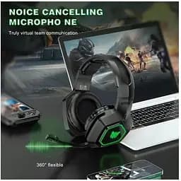 Навушники Onikuma K10 Gaming with LED 2 в 1 комбо 2.4Ghz та 3.5 mm - мініатюра 4