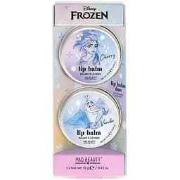 Набір бальзамів для губ Mad Beauty Frozen Крижане серце круглі 2 шт. × 12 г