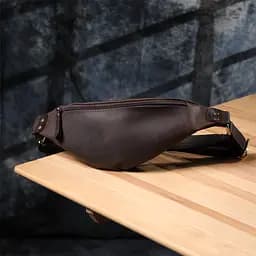 Чоловіча стильна бананка з натуральної vintage шкіри SHVIGEL 29х11х4,5 см sum0027449 - мініатюра 8