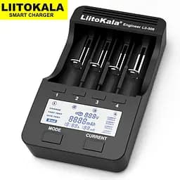 Зарядний пристрій Liitokala Lii-500 на 4 канали (для Ni-MH, Ni-CD, Li-Ion) з блоком живлення + автоадаптер - мініатюра 8
