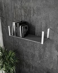Полиця для книг і декору Moreli XS-28 Wt у стилі лофт 800x220x290 мм Білий/Антрацит (mo-xs28-white-antracit)