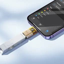 Адаптер перехідник Hoco UA36 Lightning to USB золотистий - мініатюра 2