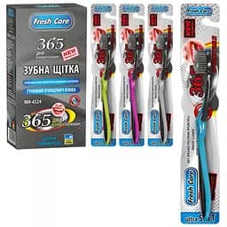 Зубные щетки для взрослых 12 штук Fresh Care MH-4524 18,5 см