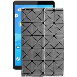 Чехол StatusCASE из экокожи для планшета Lenovo M8 TB-8705f Серый ромб
