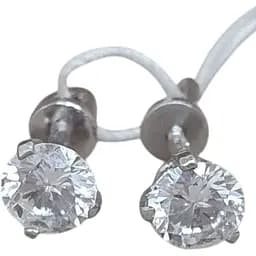 Золотые серьги-пуссеты Гаразд с фианитами. 3531658