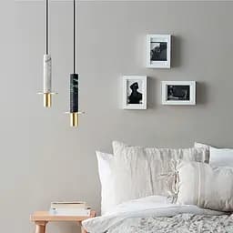 Підвіс Aurea із білим мармуровим плафоном в стилі Ар-деко Line.F SC 3/1 WH