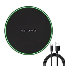 Бездротовий зарядний пристрій 60W Wireless Charger Pad Type-C Voltronic Fast Charging, упаковка пакет - мініатюра 2