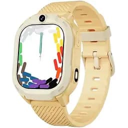 Детские смарт-часы Lemfo T70 S с 4G прослушкой видеозвонком и GPS-трекером Бежевый