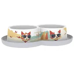 Moderna Double Trendy Dinner Indy&Louise модерна Інді і Луїза подвійна миска для котів, 2х350мл
