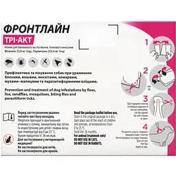 Краплі Boehringer Ingelheim Frontline Tri-Act від бліх та кліщів для собак 2-5 кг 1.5 мл (3 шт. х 0.5 мл) (159911) - мініатюра 3