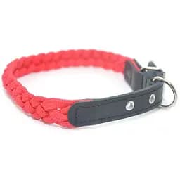 Ошейник для собак Zoo-hunt капроновый ок 2,0 см 30-38 см коса красный