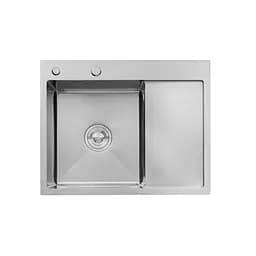 Кухонная мойка Kroner KRP Gebürstet - 6350LHM (3.0/1.0 мм) CV031320, Нержавеющая сталь