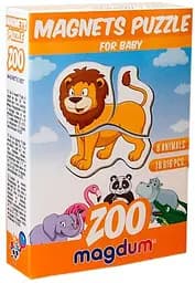 Магнитные пазлы Magdum "Зоо" ML4031-18 EN