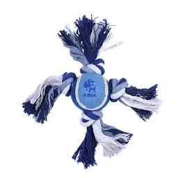 Игрушка для собак Misoko&Co Теннисный мяч с узлами из веревки. blue. 27cm