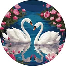 Картина за номерами Ideyka Грація лебедів 26x26 см (KHO-R1154)