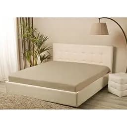 Простыня на резинке Lotus трикотажная 200х100х25 см бежевая (2000022182614)