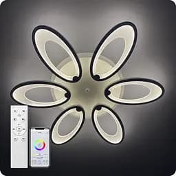 Люстра світлодіодна 517 Light 3color з пультом 134Вт Білий (01296)