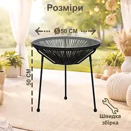 Стіл садовий 4Points Capri ⌀50см - мініатюра 5