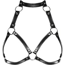 Портупея на груди Obsessive A740 harness Black O/S, штучна шкіра