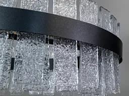 Люстра стельова LED Diasha 817/600PB 140W, регульована висота, чорний кришталь, сучасний стиль для коридору, спальні, офісу, кафе - мініатюра 4