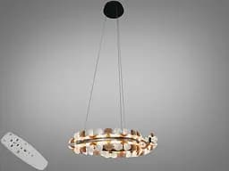 Сучасна підвісна LED люстра Diasha MD2511/600CG графіт 85W з пультом до 20 м2