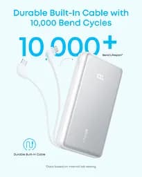 Портативний зарядний пристрій - 20000 mAh 22.5W Built-In USB-C Cable Black Anker teh0027053 - мініатюра 6
