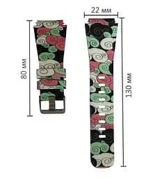 Силіконовий спортивний ремінець Primolux для годинника Xiaomi Amazfit SportWatch 2/Amazfit Stratos Color Pattern - мініатюра 4