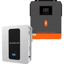 Сонячний інвертор PowMr POW-HVM6.2M-48V-N + АКБ Sunrover LiFePO4 5120Wh гібридний (126394)