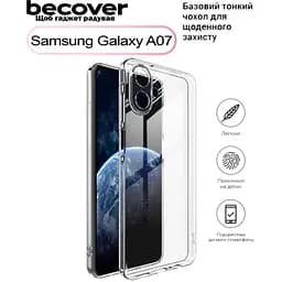 Чохол до мобільного телефона BeCover Silicone Samsung Galaxy A07 SM-A075 Transparent (713686) - мініатюра 5