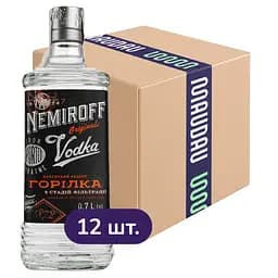 Упаковка горілки особливої Nemiroff Originals 40% 8.4 л (0.7 л х 12 шт.)