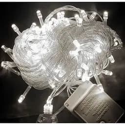 Новогодняя гирлянда на прозрачной проволке 300 лампочек 18 м Белый свет