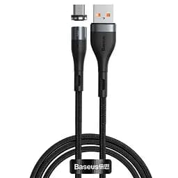 Кабель Baseus Zinc Fabric Magnetic Cable USB to MicroUSB 3A 1m CAMXC-KG1 Black-Grey
